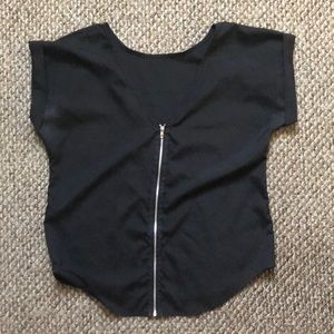 Black zip up shirt
